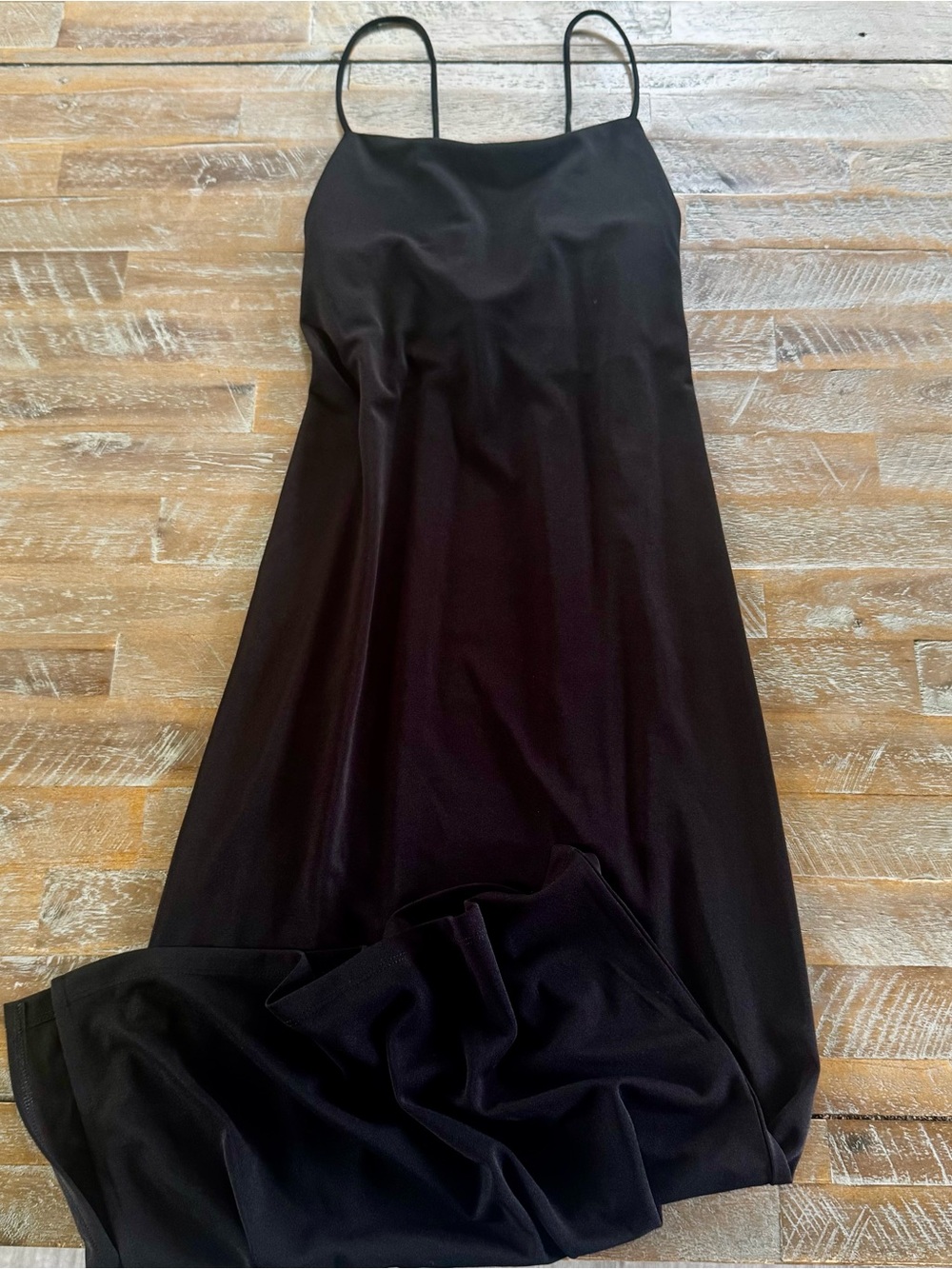 H&M Black Slip Midi Dress